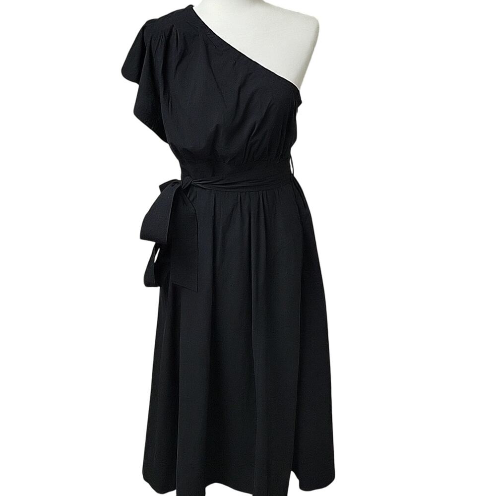 Madewell Ruffled One Shoulder Midi Dress Womens Size 10 NWT